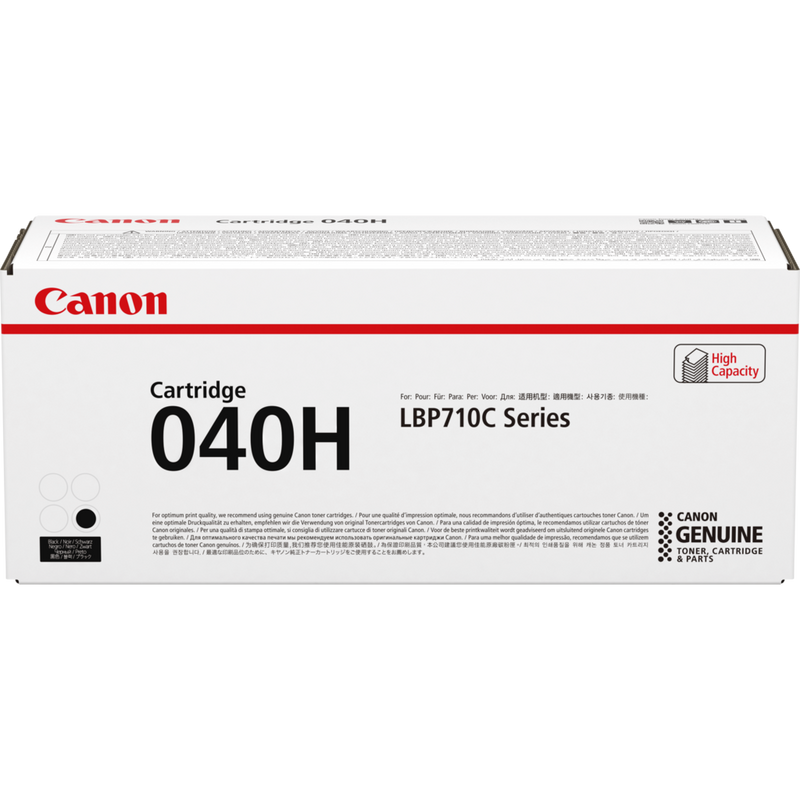 Canon 040H High Capacity Toner-Cartridge Schwarz Produkt Vorderansicht der Verpackung