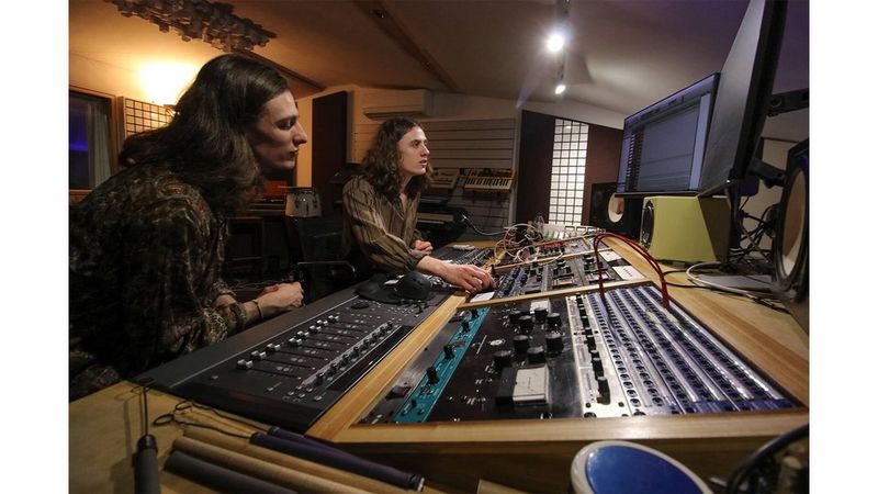 Jesse and Louis tracking the first Pin-ups album. Effortless storytelling, even in tricky light