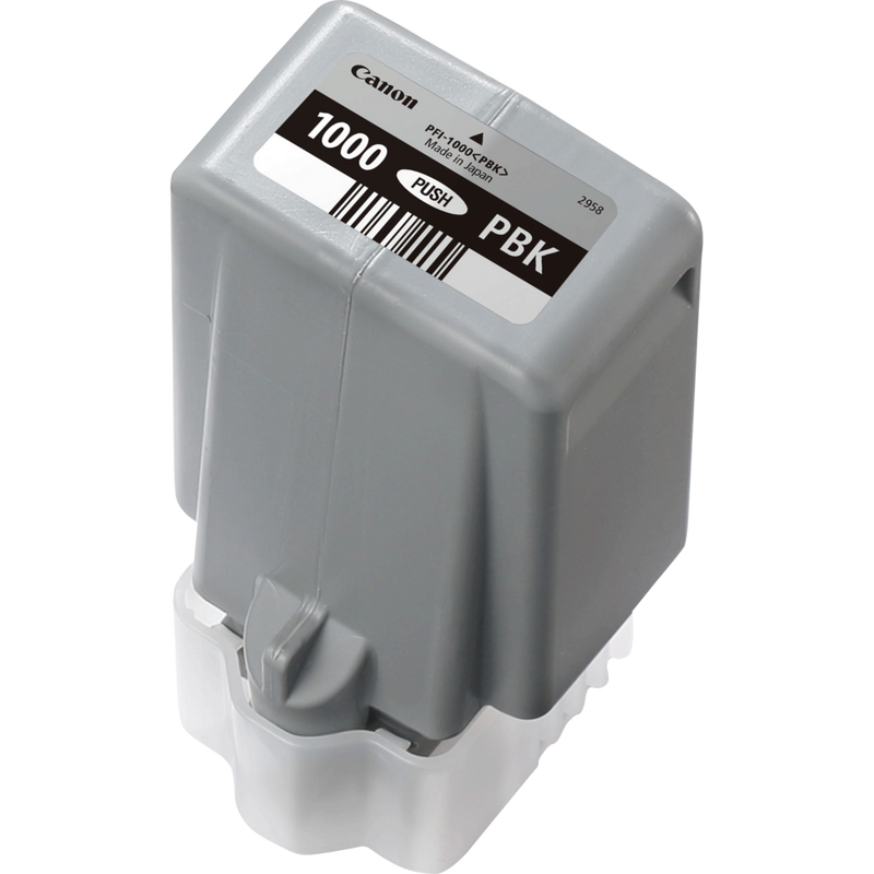 Canon PFI-1000PBK Tinte Foto-Schwarz Produkt Ansicht der Patrone von rechts