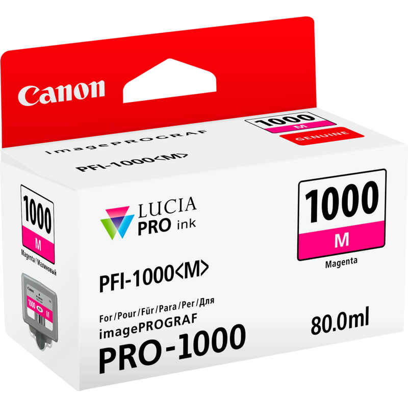 Canon PFI-1000M Tinte Magenta Produkt Ansicht von links