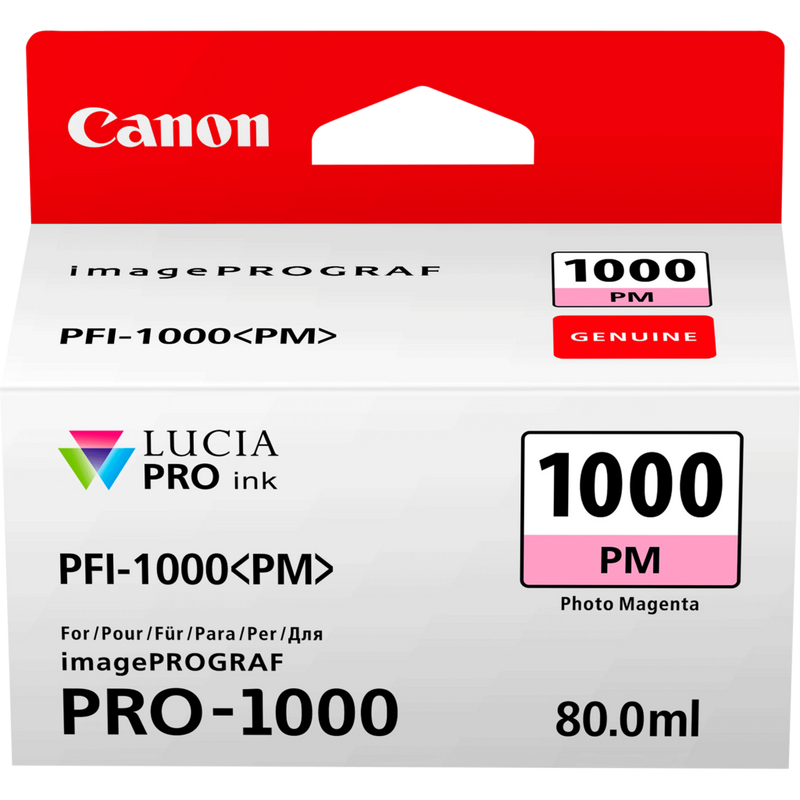 Canon PFI-1000PM Tinte Foto-Magenta Produkt Vorderansicht