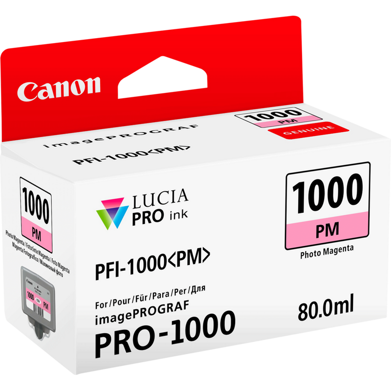 Canon PFI-1000PM Tinte Foto-Magenta Produkt Ansicht von links
