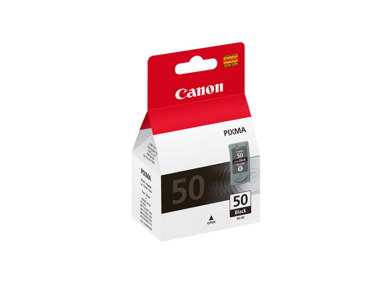 Canon PG-50BK Tinte Schwarz mit hoher Reichweite Produkt Vorderansicht