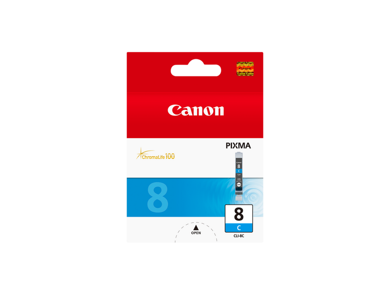 Canon CLI-8C Tinte Cyan Produkt Vorderansicht