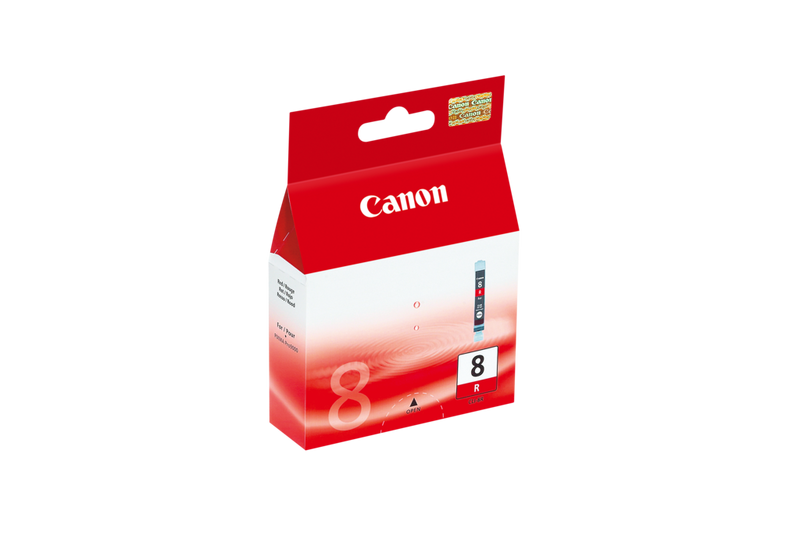 Canon CLI-8R Tinte Rot Produkt Ansicht von links