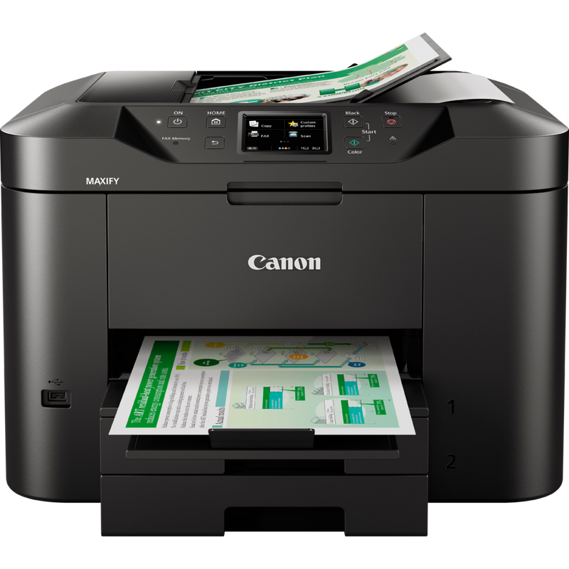 Canon MAXIFY MB2750 Produkt Vorderansicht mit ausgeklapptem Papierfach