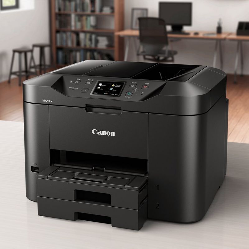 Canon MAXIFY MB2750 Auf einem Tisch in einem Haus