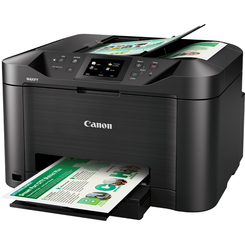Canon MAXIFY MB5150 Produkt Schrägansicht von vorne mit ausgeklapptem Papierfach