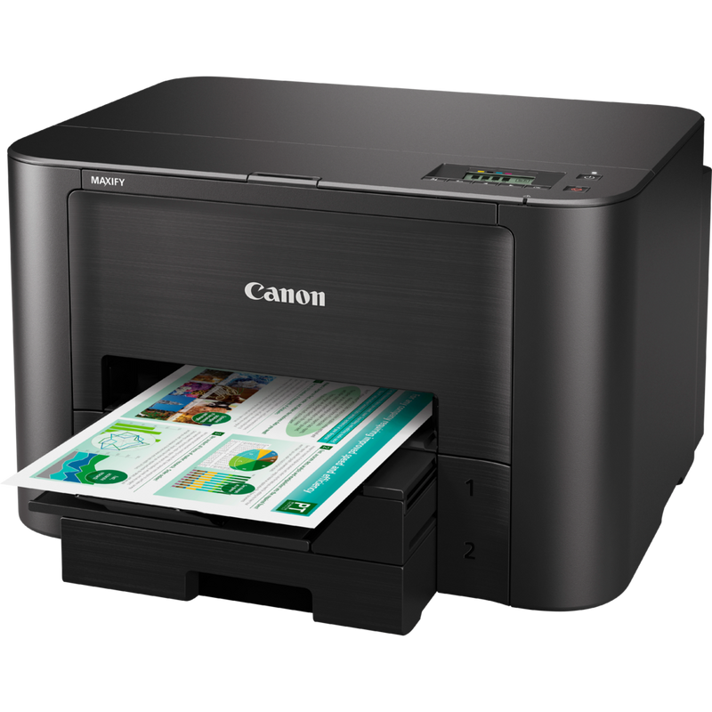 Canon MAXIFY iB4150 Produkt Vorderansicht mit ausgeklapptem Papierfach