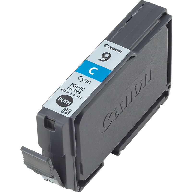 Canon PGI-9C Tinte Cyan Produkt Ansicht der Patrone von rechts