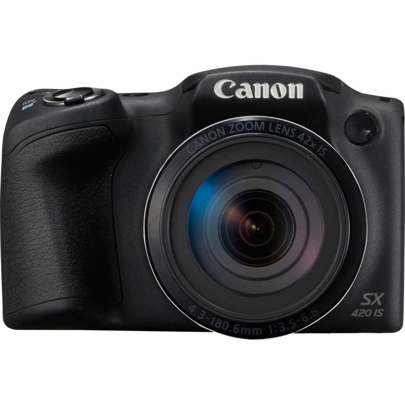 Canon PowerShot SX420 IS – Schwarz Produkt Rückansicht mit Foto auf dem Bildschirm