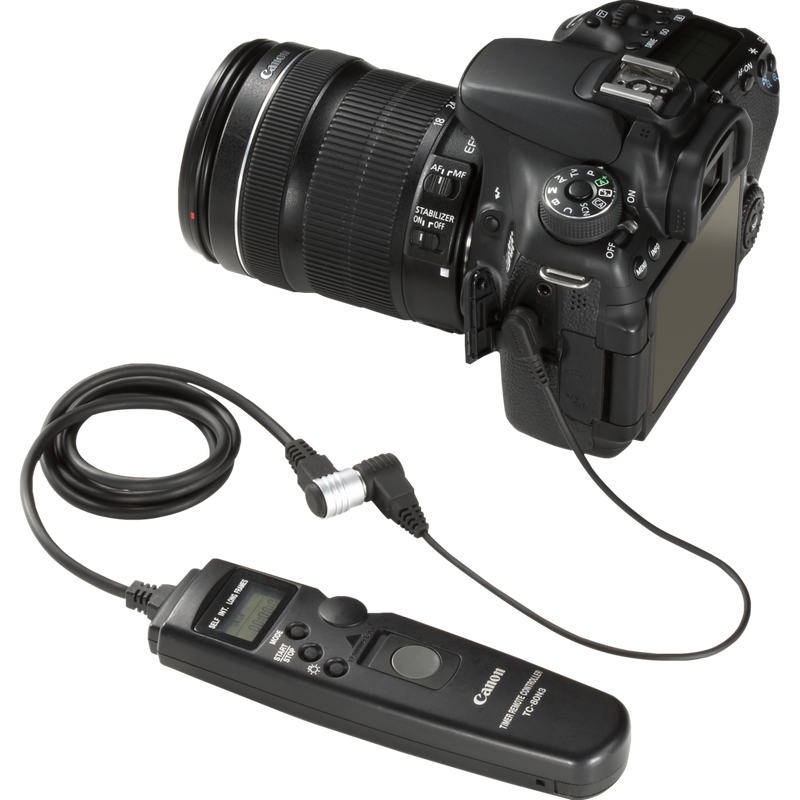 Canon Adapter für Fernbedienung RA-E3 Produkt Produkt, das mit einer Kamera und einem Controller verbunden ist