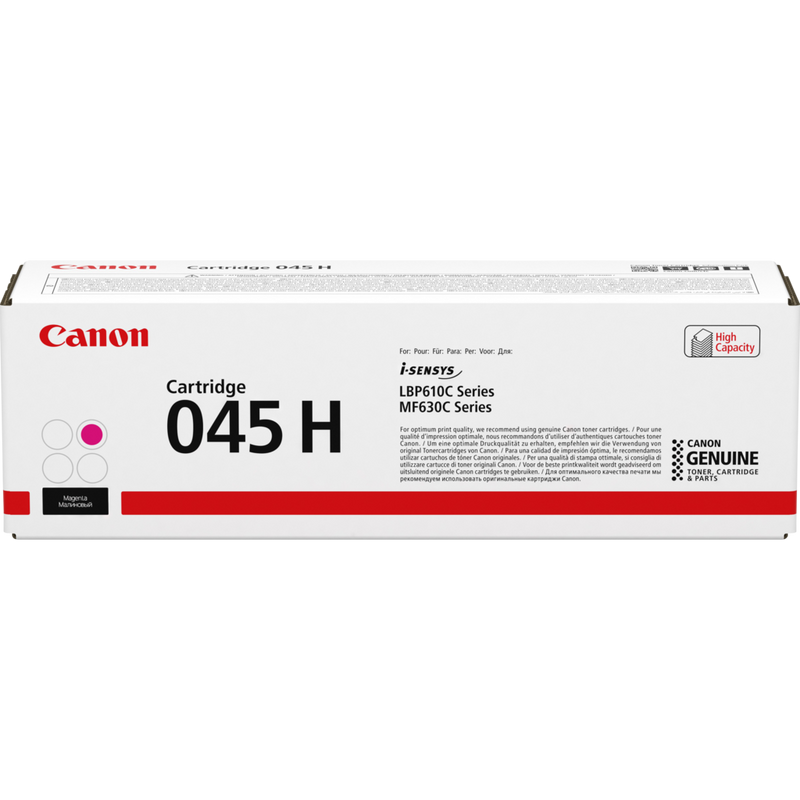 Canon 045H High Yield Toner-Cartridge Magenta Produkt Vorderansicht der Verpackung