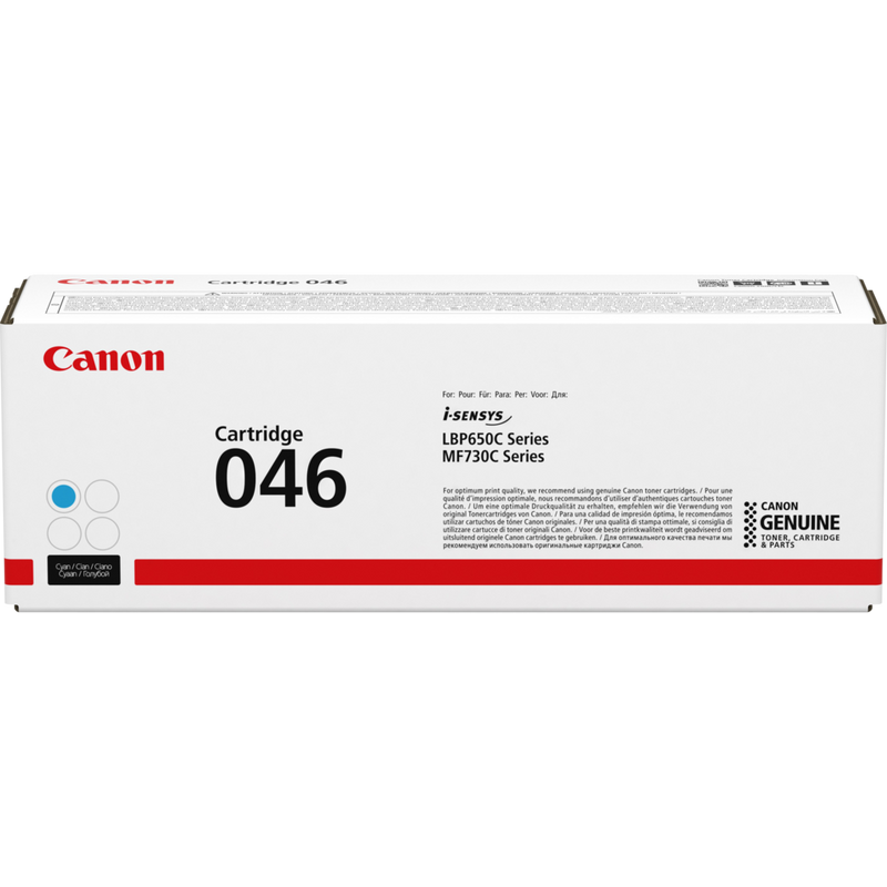 Canon 046C Toner-Cartridge Cyan Produkt Vorderansicht der Verpackung