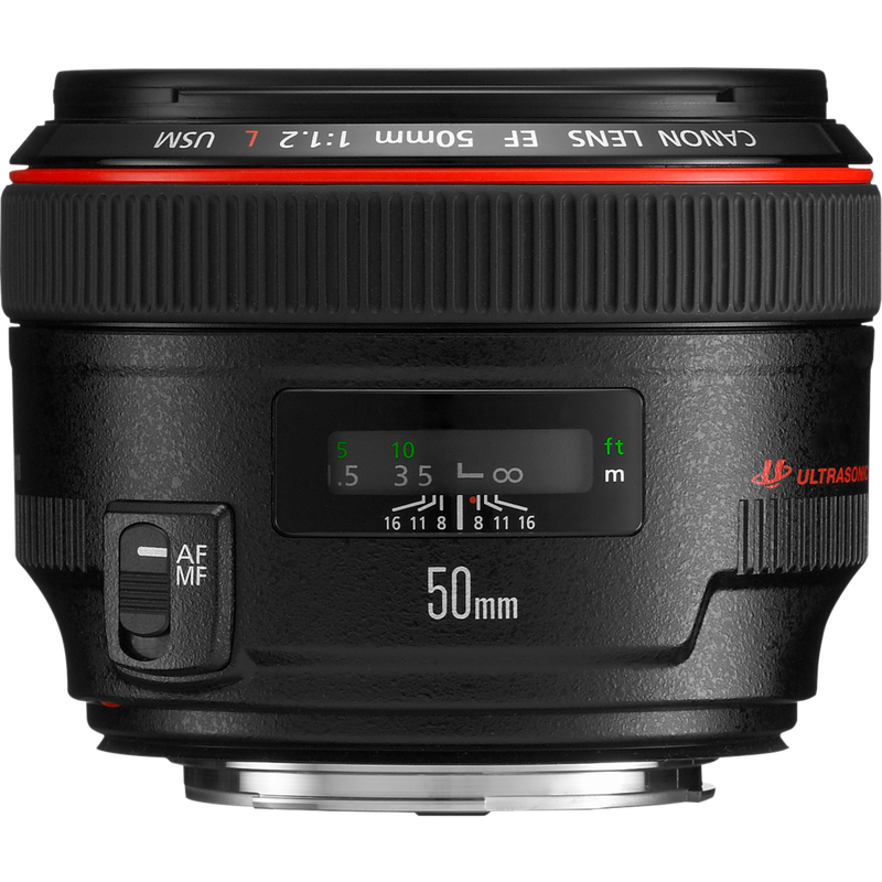 Canon EF 50mm f/1.2L USM Objektiv Produkt Vorderansicht