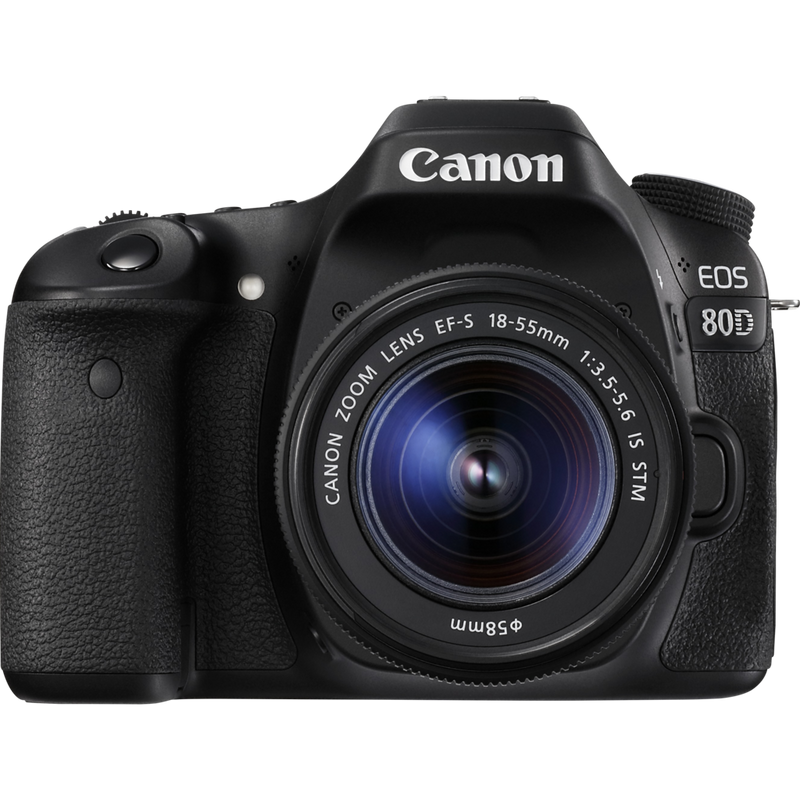 Canon EOS 80D + 18-55mm IS STM Objektiv Produkt Vorderansicht