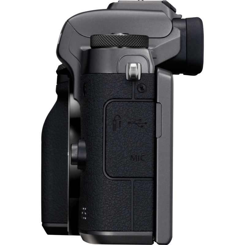 Canon EOS M5 Gehäuse Schwarz Produkt Ansicht von links