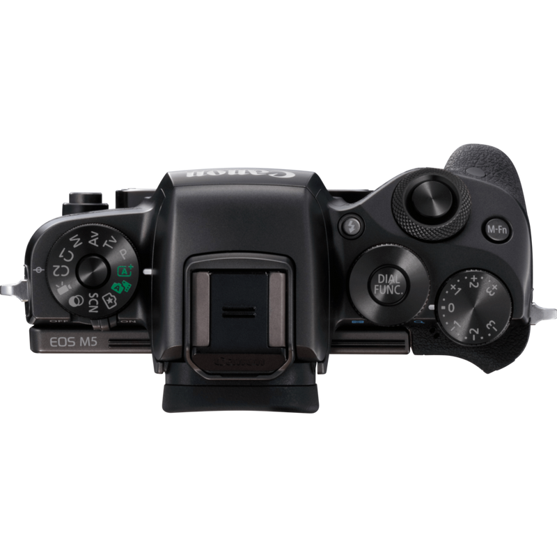 Canon EOS M5 Gehäuse Schwarz Produkt Ansicht von oben