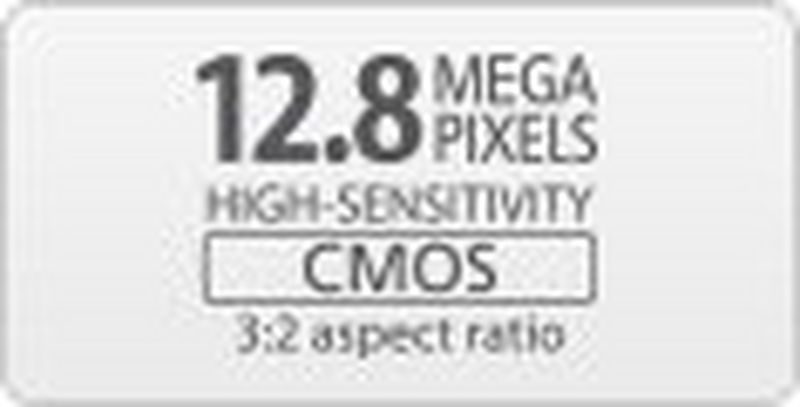 
         12,8 Megapixel CMOS med 3:2 billedformat
       