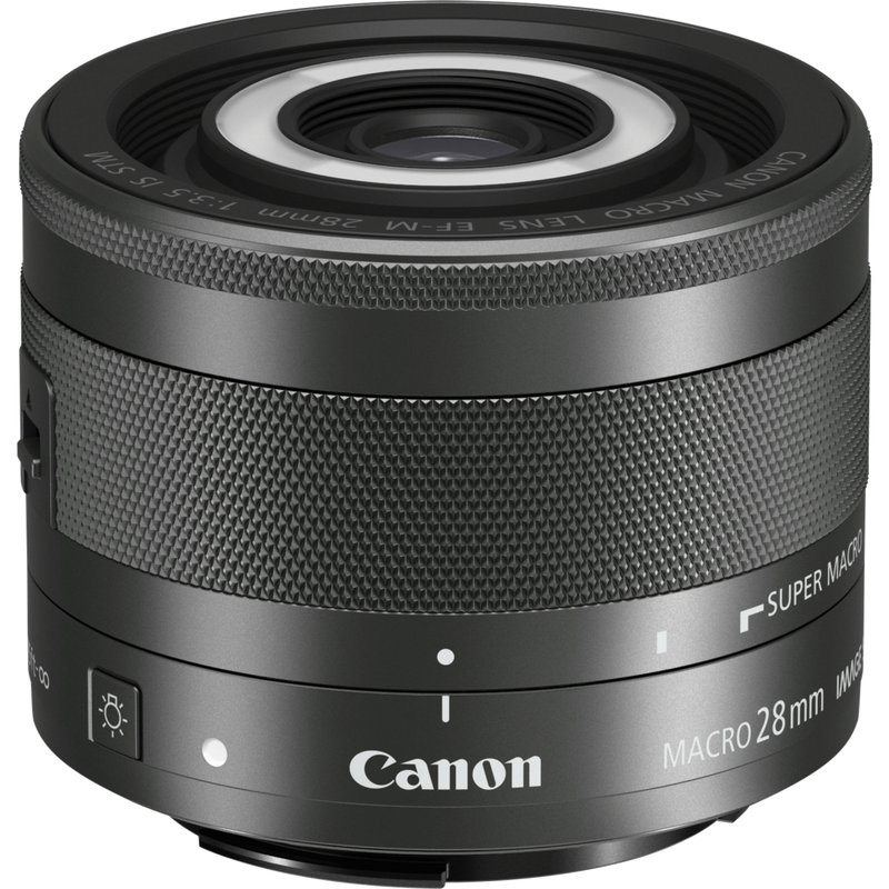 Canon EF-M 28mm f/3.5 Macro IS STM Objektiv Produkt Ansicht von oben