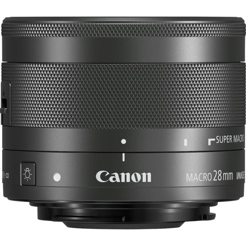 Canon EF-M 28mm f/3.5 Macro IS STM Objektiv Produkt Vorderansicht