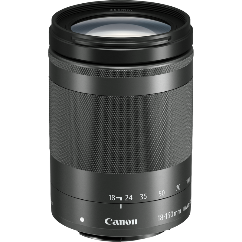 Canon EF-M 18-150mm f/3.5-6.3 IS STM Objektiv – Graphit-Grau Produkt Ansicht von oben