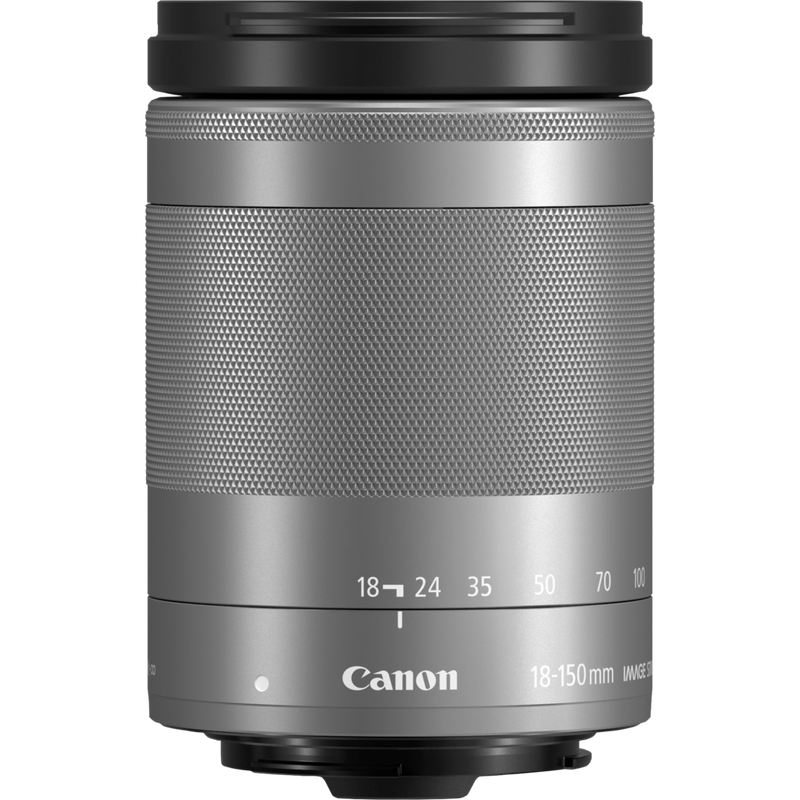 Canon EF-M 18-150mm f/3.5-6.3 IS STM Objektiv – Silber Produkt Vorderansicht