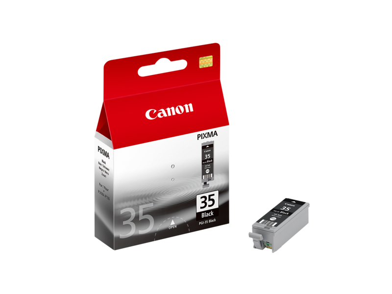 Canon PGI-35BK Tinte Schwarz Produkt Ansicht von rechts mit Patrone