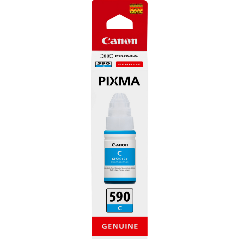 Canon GI-590 Cyan Tintenbehälter Produkt Vorderansicht