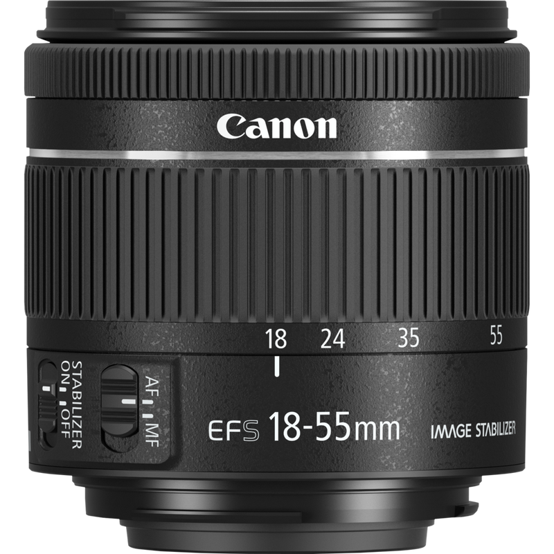 Canon EF-S 18-55mm f/4-5.6 IS STM Objektiv Produkt Vorderansicht