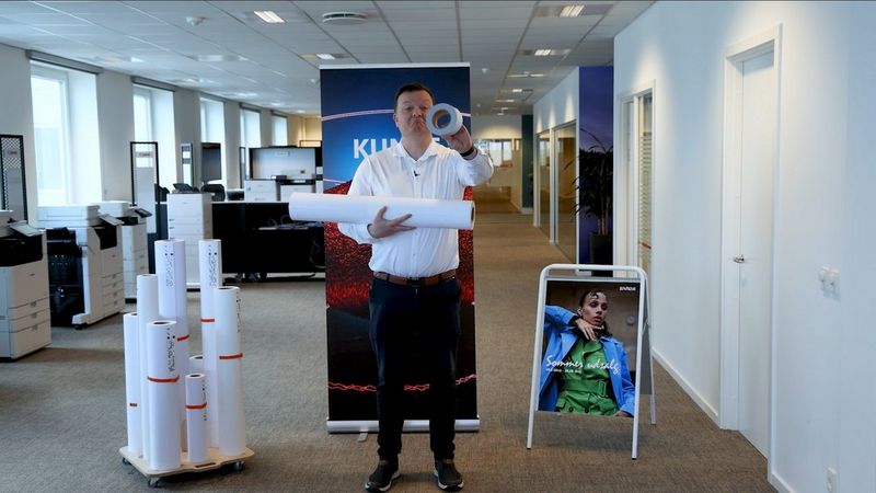 Papirrulle skåret på mål