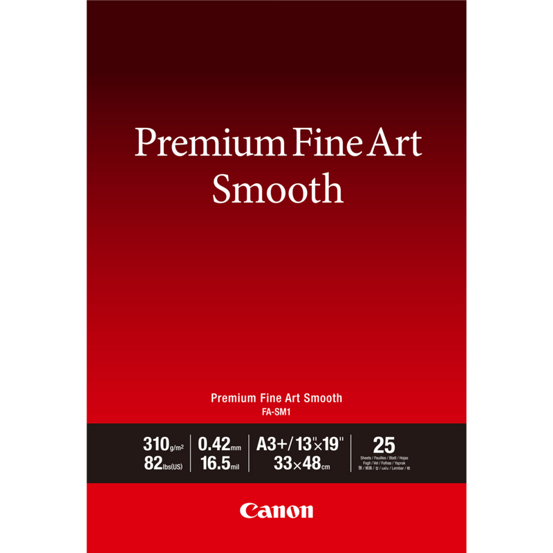 Canon FA-SM1 Premium Fine Art Smooth Paper A3 Plus – 25 Blatt Produkt Vorderansicht