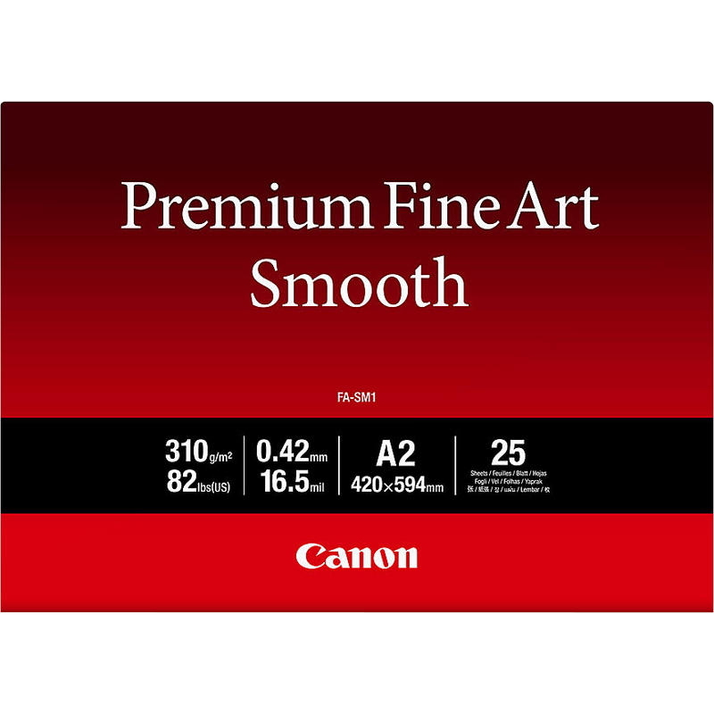 Canon FA-SM1 Premium Fine Art Smooth Papier A2 – 25 Blatt Produkt Vorderansicht