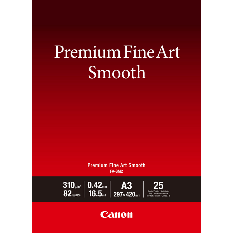 Canon FA-SM2 Premium Fine Art Smooth Papier A3 – 25 Blatt Produkt Vorderansicht
