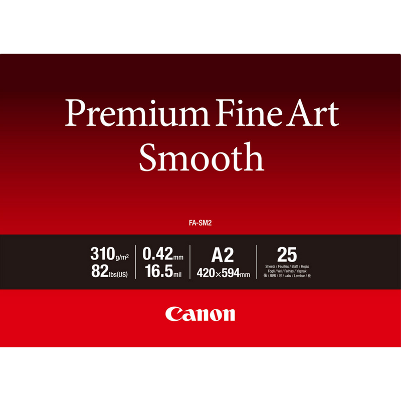 Canon FA-SM2 Premium Fine Art Smooth Papier A2 – 25 Blatt Produkt Vorderansicht