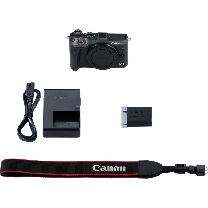 Canon EOS M6 Gehäuse - Schwarz Produkt Lieferumfang