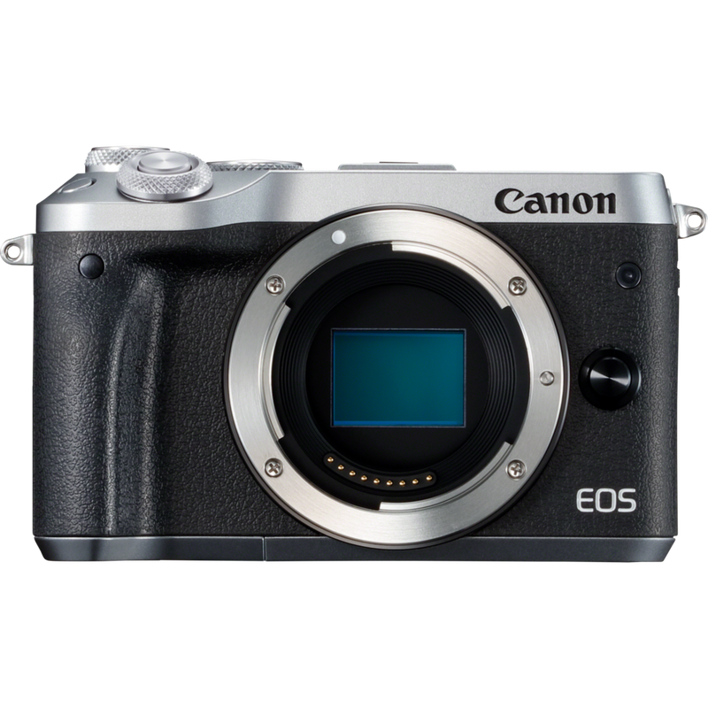 Canon EOS M6 Gehäuse Silber Produkt Vorderansicht