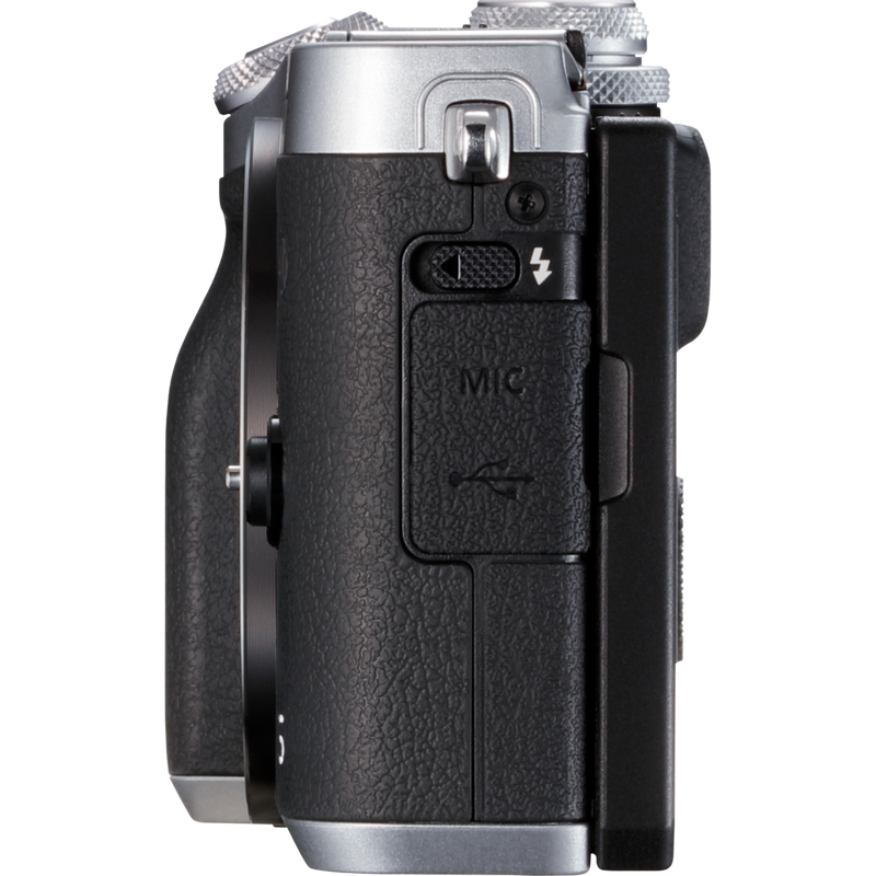 Canon EOS M6 Gehäuse Silber Produkt Ansicht von links