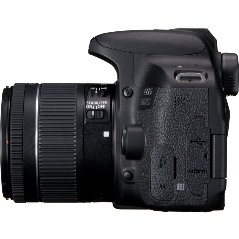 Canon EOS 800D + EF-S 18-55mm 1:4-5,6 IS STM Produkt Ansicht von rechts