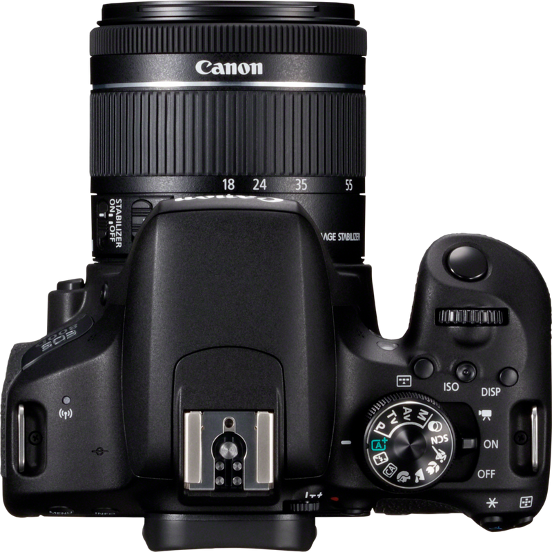 Canon EOS 800D + EF-S 18-55mm 1:4-5,6 IS STM Produkt Ansicht von oben