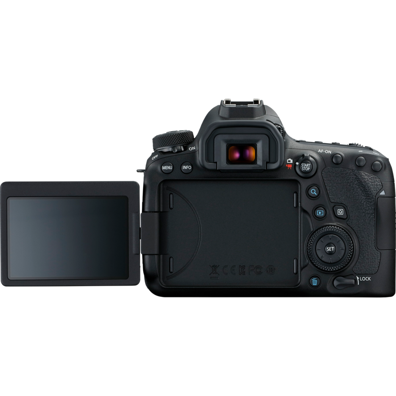 Canon EOS 6D Mark II Gehäuse Produkt Rückansicht mit ausgeklapptem Bildschirm