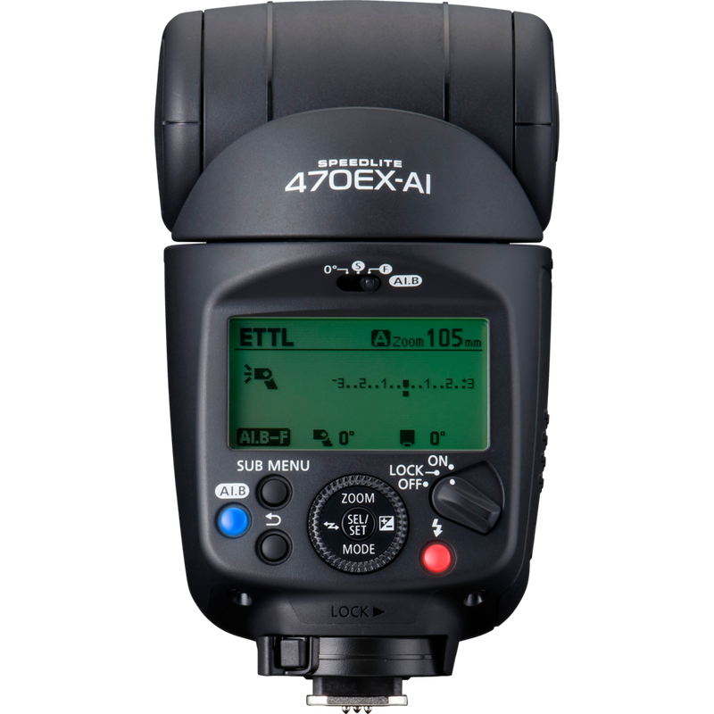 Canon Speedlite 470EX AI Produkt Drehradius von oben