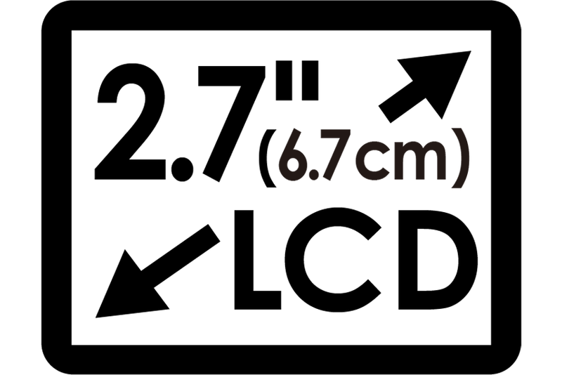 2.7” Colour LCD touchscreen