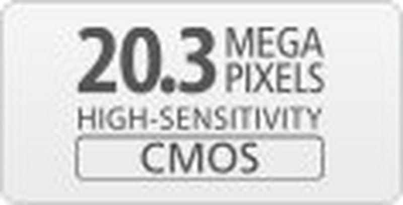 
         
         20,3-megapixlový snímač CMOS
       
       