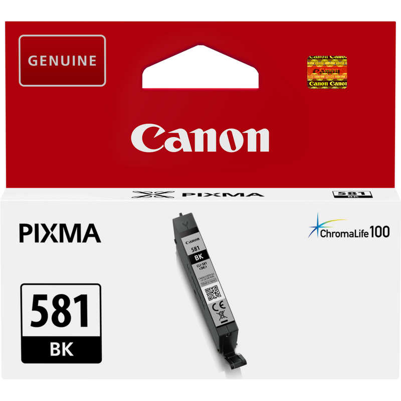 Canon CLI-581BK Schwarz Tintentank Produkt Vorderansicht