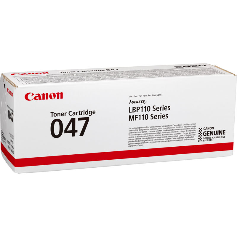 Canon 047 Toner-Cartridge, Schwarz Produkt Ansicht der Verpackung von links