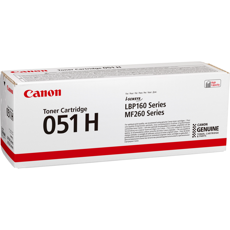 Canon 051H High Yield Toner-Cartridge, Schwarz Produkt Ansicht der Verpackung von links