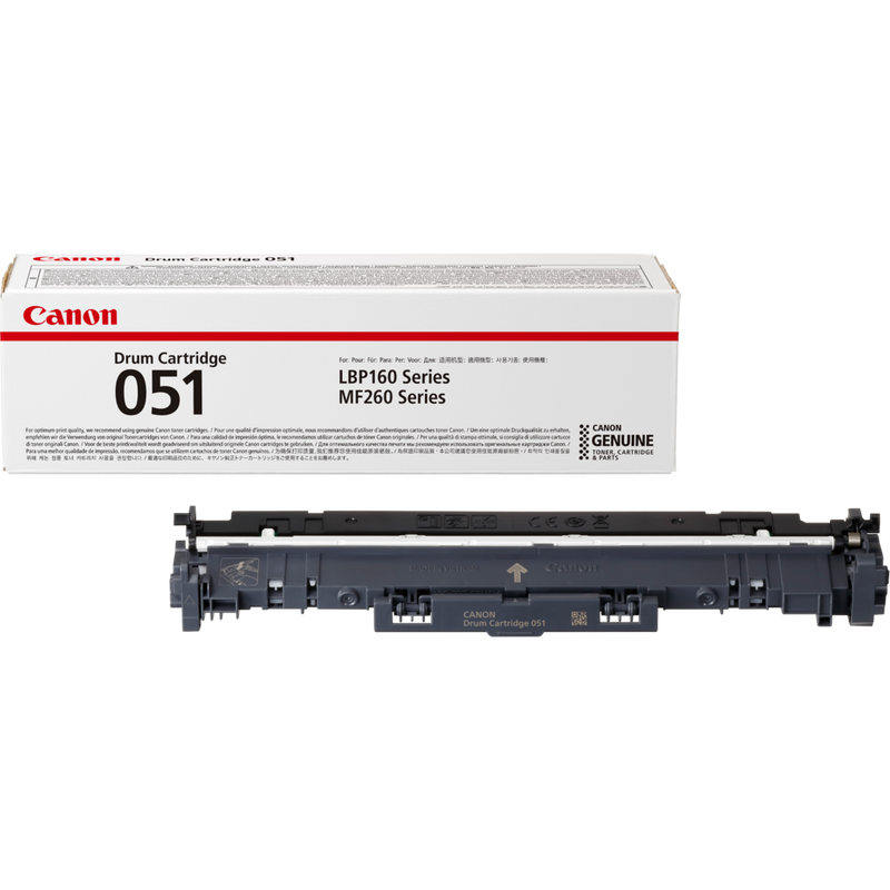 Canon 051 Trommeleinheit Produkt Verpackung und Patrone
