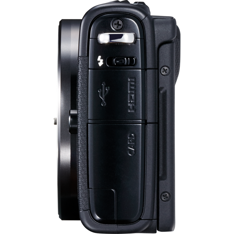 Canon EOS M100 Gehäuse – Schwarz Produkt Ansicht von links
