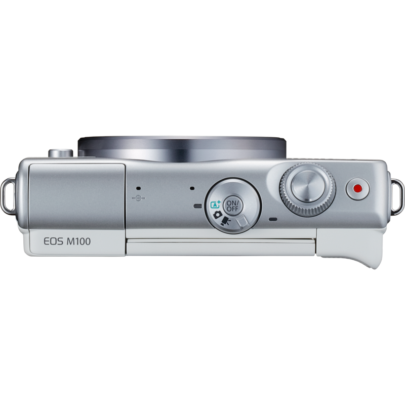 Canon EOS M100 Gehäuse – Weiß Produkt Ansicht von oben